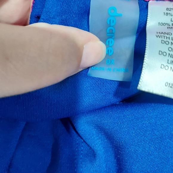 NWT Decree Multi-colored Tropical Pattern Pull On Tank Binkini Top in Size 0X - Picture 10 of 11